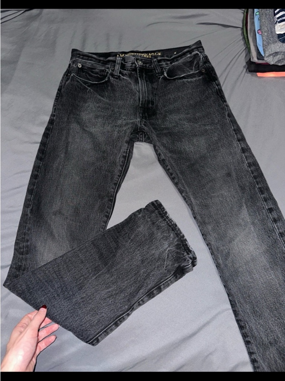 Mens American Eagle Black Jeans Size 29x32